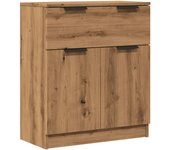 Aparador | aparador de comedor | armario de cocina de madera de ingeniería roble artisan 60x30x70 cm cfw15899