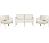 Beliani conjunto de jardín 4 plazas eriche beige claro