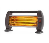 Orbegozo estufa de cuarzo bp 0206, 3 tubos de cristal de cuarzo, 3 niveles de potencia, reflector de calor, protector térmico de seguridad, 1200 w