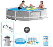 Paquete de piscina - intex - alrededor - 305x305x76 cm + accesorios a1995