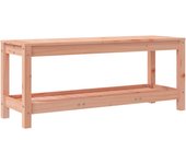 Banco de jardín | banco de exterior | silla de jardín de madera maciza de abeto douglas 108x35x45 cm cfw757498