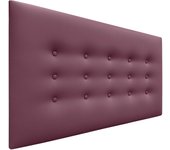 Dhome cabecero de polipiel con 3 hileras de botones cabezal tapizado cama lujo (vino tinto, 105cm)