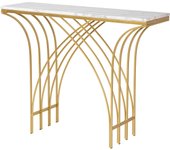Consola metal mármol blanco 104x30x79 cm