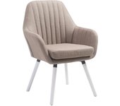 Silla florian tela blanca topo