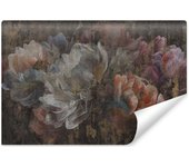 Vlieseline papel pintado foto para dormitorio abstracto peonias flores 368cm x 254cm