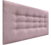 Dhome cabecero de tela acualine con 3 hileras de botones cabezal tapizado cama lujo (salmón, 105cm)