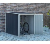 Caseta para bicicletas de acero galvanizado gris antracita - 2,8 m² para 2 bicicletas - niki