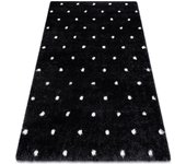 Alfombra fluffy 2370 shaggy puntos - antracita / blanco 180x270 cm