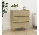 Aparador | aparador de comedor | armario de cocina de madera contrachapada roble sonoma 60x35x70 cm cfw17470