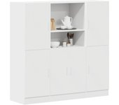 Juego de gabinetes de cocina de madera de ingeniería blanca de 3 piezas
