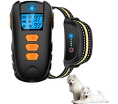 Collar para perro con control remoto de 1650 pies, collar para perro impermeable ipx7 con pitido, nivel de vibración de choque ajustable 0-99