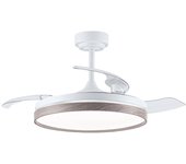 Ventilador de techo led aspas plegables panam ceniza 72w 7920lm cct con mando a distancia