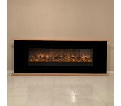Desio 150 armario de madera negro con chimenea eléctrica de 1500w con mando a distancia - diseño elegante, alta calidad y durabilidad. fabricado en eu