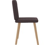 Pack 2 uds sillas de comedor | silla de cocina tela marrón oscuro cfw57931