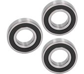 Juego de 3 piezas de accesorios de sello de goma para rodamiento de bolas de ranura profunda para máquina de equipo (sello de goma 6205)