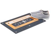 Relaxdays felpudo para entrada antideslizante casete, poliéster-pvc, negro, 40 x 60 x 0,2 cm