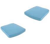 Pack de 2 cojines para sillas de jardín turquesa 45x47 cm