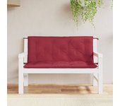 Cojines de banco de jardín 2 uds rojo tinto 120x50x7 cm v1030 120 x 50 x 7 cm / rojo