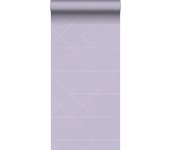 Papel pintado líneas gráficas morado lila - 0,53 x 10,05 m - estahome