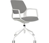 Silla de oficina flowing con base de 4 ruedas, con carcasa en polipropileno.