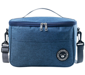 Bolsa térmica azul de 12,5 l, 29 × 20 × 22 cm, bolsa de almuerzo para el trabajo, bolsa térmica, bolsa de trabajo aislada, portátil e impermeable