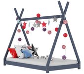 Maison exclusive - estructura de cama infantil madera maciza pino gris 90x200 cm