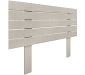 Dhome cabecero de madera reciclada dm estilo palet horizontal con patas cama palets herrajes incluidos (105cm, espigas beige)