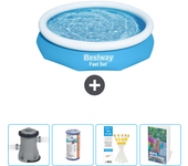 Paquete de piscina - bestway - alrededor - 305x305x66 cm + accesorios cb70