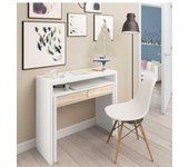 Consola escritorio max - roble / blanco