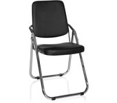 Silla de confidente esto pu piel sintética negro hjh office