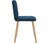 Pack 6 uds sillas de comedor | silla de cocina tela azul cfw14058