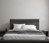 Cabecero cama chicago tapizado polipiel primera calidad gris 105*70