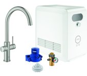 Grohe 31323dc2 - blue professional kit grifo de cocina de caño en c, agua pura libre de cal con un sabor refrescante