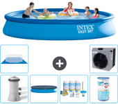 Paquete de piscina - intex - alrededor - 457x457x84 cm + accesorios a1177