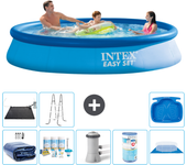 Paquete de piscina - intex - alrededor - 366x366x76 cm + accesorios a637