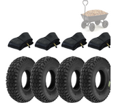4 neumáticos 4,10/3,50 - 4 + habitaciones para carro de jardín multifunción