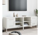Vidaxl muebles de tv 2 piezas acero blanco 68x39x50,5 cm