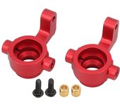 2 piezas de copa de dirección de aleación de aluminio rc para remo smax 1621 1625 1631 1635 1651 1655 a2505 1/16 rc car (rojo)