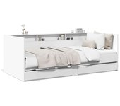 Maison exclusive - sofá cama con cajones sin colchón blanco 90x200 cm