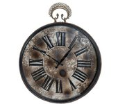 Reloj de pared dkd home decor cristal hierro (42 x 23 x 63 cm)