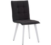 Silla miller tela blanca negra