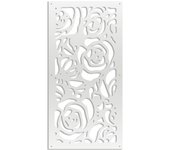 Rosas - panel de pvc perforado - parasol - medida 47x94 cm - espesor 1 cm - color blanco