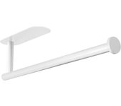 Portarrollos de papel higiénico, sin taladrar, para montar en la pared, autoadhesivo, apto para cocina y baño, color blanco