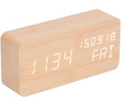 Reloj de pared digital con pantalla grande, reloj despertador digital led, reloj despertador de madera, reloj de pared de escritorio con espejo modern