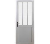 Blanco bloque de puerta de taller vidrio esmerilado h204 x l83 empujando hacia la derecha mesa de dimensiones