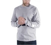 Carhartt logo manga l/s gris m - ek231-hgy-m