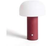 Ledkia lámpara de mesa led portátil con batería usb recargable leta burdeos