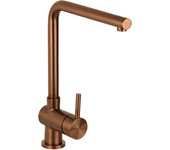 Mezclador de fregadero de cocina en acero inoxidable color pvd cobre cepillado con caño regulable pollini ak0060r - cobre cepillado pvd