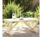 Vidaxl mesa de centro de jardín madera maciza abeto 90x50x40 cm