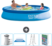 Paquete de piscina - intex - alrededor - 366x366x76 cm + accesorios cb106